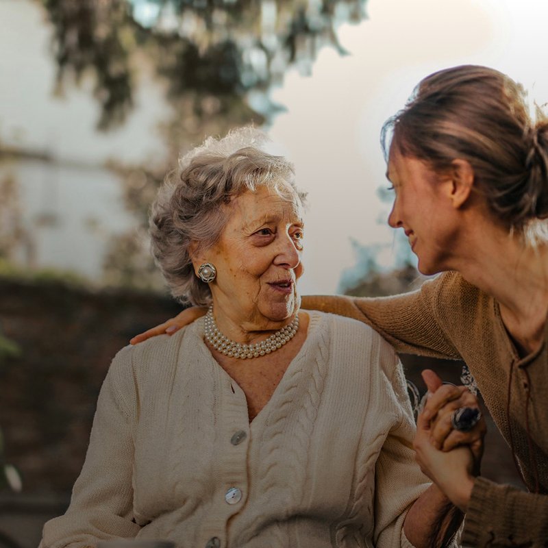 Women supporting each other with care and connection during menopause